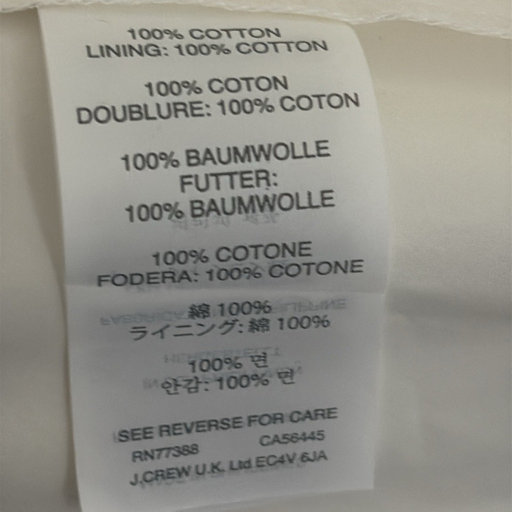 J. Crew Fit-and-flare mini dress cotton poplin structured flare hem white size 4 - Picture 10 of 14